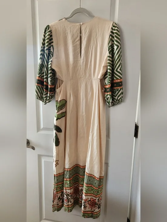 Farm Rio/ Anthropologie Palm V- Neck Midi Dress - Picture 8 of 9